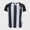 Camiseta Braziline Santos Mosaico Infantil PRETO