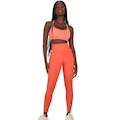 Calça Legging Alto Giro Com Bolso Feminina CORAL/BRANCO
