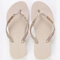 Chinelo Havaianas Slim Glitter II Feminino BEGE