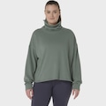 Blusão ASICS Nagino French Terry Gola Alta - Feminino VERDE
