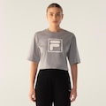 Camiseta Fila Cropped Union Classics Feminina CINZA