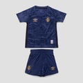 Kit Uniforme de Futebol Infantil do Grêmio III 25/26 Umbro Menino AZUL ESC/PRETO