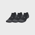 Kit Meia Under Armour Cano Baixo Performance Tech - 3 Pares - Unissex PRETO