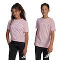 Camiseta Adidas Logo Linear Infantil ROSA CLA/BRANCO