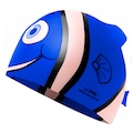 Touca de Natação Gold Sports Kids Fish de Silicone AZUL