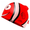 Touca de Natação Gold Sports Kids Fish de Silicone VERMELHO