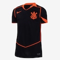 Camisa Corinthians Nike Total 90 III 2025/26 Torcedor Pro Infantil PRETO/LARANJA