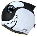 Touca de Natação Gold Sports Happy Shark Infantil PRETO