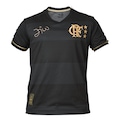Camisa Do Flamengo Retrô Volta Zico Gold Braziline Masculino PRETO