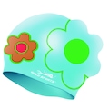 Touca de Natação Gold Sports Infantil Flower AZUL CLARO