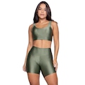 Conjunto Top e Short New Zig 3D Vekyo Bojo Compressão Moda Fitness VERDE