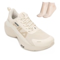 Tênis Fila Progress Lite + Meia FL25 BG Unissex BEGE