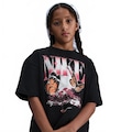 Camiseta Nike Sportswear Butterfly Oversized Infantil PRETO/LARANJA