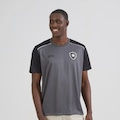 Camiseta Braziline Botafogo Avenca Masculina CINZA/PRETO