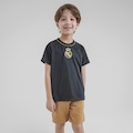 Camiseta Braziline Real Madrid Lenda Infantil PRETO