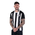 Camiseta Braziline Santos Matriz Masculina PRETO/BRANCO