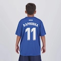 Camisa Barcelona Raphinha 11 Dominant Infantil AZUL