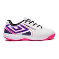 Chuteira Futsal Infantil Umbro Pro 5 BRANCO/ROXO CLA