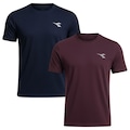 Kit 2 Camisetas Diadora Small Logo Masculina AZUL ESCURO