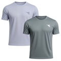 Kit 2 Camisetas Diadora Small Logo Masculina CINZA