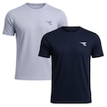 Kit 2 Camisetas Diadora Small Logo Masculina CINZA