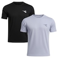 Kit 2 Camisetas Diadora Small Logo Masculina PRETO