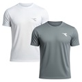Kit 2 Camisetas Diadora Small Logo Masculina CINZA