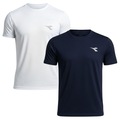 Kit 2 Camisetas Diadora Small Logo Masculina BRANCO