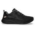 Tênis Feminino Skechers Bobs Moda Flex Treino PRETO/CINZA