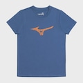 Camiseta Mizuno Cotton Infantil AZUL