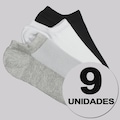 Kit Meia Selene 9 Pares Sapatilha Feminino PRETO