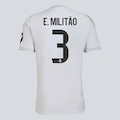 Camisa Real Madrid CF Home 25/26 3 E. Militão adidas Masculina BRANCO
