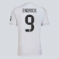 Camisa Real Madrid CF Home 25/26 9 Endrick adidas Masculina BRANCO