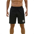 Bermuda Esportiva Santos Oficial Maré Alta Surf Center Masculina PRETO