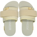 Chinelo Kenner Kivah Slide Solado Tratorado Masculina BEGE