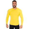 Blusa Térmica Proteção UV Poliamida Vekyo Frio Manga Longa Segunda Pele - Moda Fitness - Masculina AMARELO