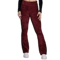 Calça Legging Flare Cotelê Vekyo Veludo Feminina VINHO