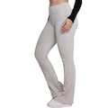 Calça Legging Flare Cotelê Vekyo Veludo Feminina BEGE