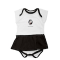 Vestido Body Torcida Baby Vasco da Gama Infantil BRANCO/PRETO