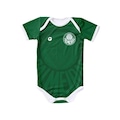 Body Torcida Baby Palmeiras Listrado Proteção UV VERDE/BRANCO