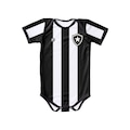 Body Torcida Baby Botafogo Listrado Proteção UV PRETO/BRANCO