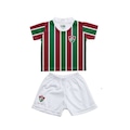 Kit Uniforme de Futebol Torcida Baby Fluminense Sublimado Infantil BRANCO/ROXO