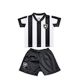Kit Uniforme de Futebol Torcida Baby Botafogo Sublimado Infantil PRETO/BRANCO