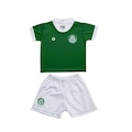 Kit Uniforme de Futebol Torcida Baby Palmeiras Sublimado Infantil VERDE/BRANCO
