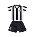 Kit Uniforme de Futebol Torcida Baby Santos Sublimado Infantil PRETO/BRANCO