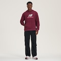 Blusão com Capuz New Balance Athletics Small Logo Masculino ROXO