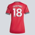 Camisa Manchester United I 2026 18 Casemiro adidas Feminina VERMELHO
