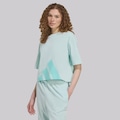 Camiseta Cropped adidas 3S Feminina AZUL