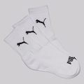 Kit Meia Puma Cano Médio 9 Pares Feminina BRANCO
