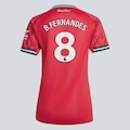 Camisa Manchester United I 2026 Adidas 8 B. Fernandes Feminino VERMELHO